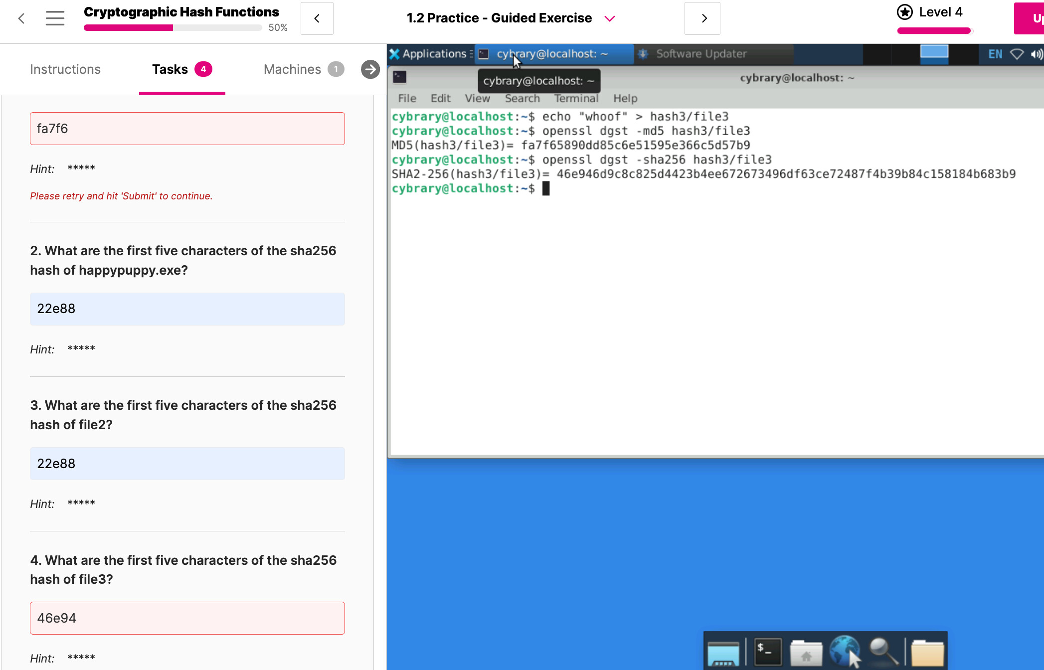 I am puzzled! (SHA2 and MD5) - IT and Cybersecurity Foundations - Cybrary