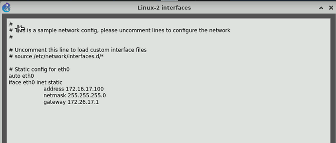 linux-2 configuration