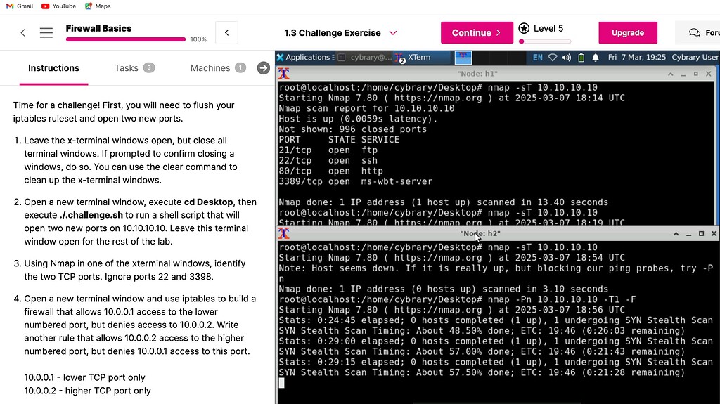 Firewall Basics 1.3 challenge exercise - IT and Cybersecurity ...